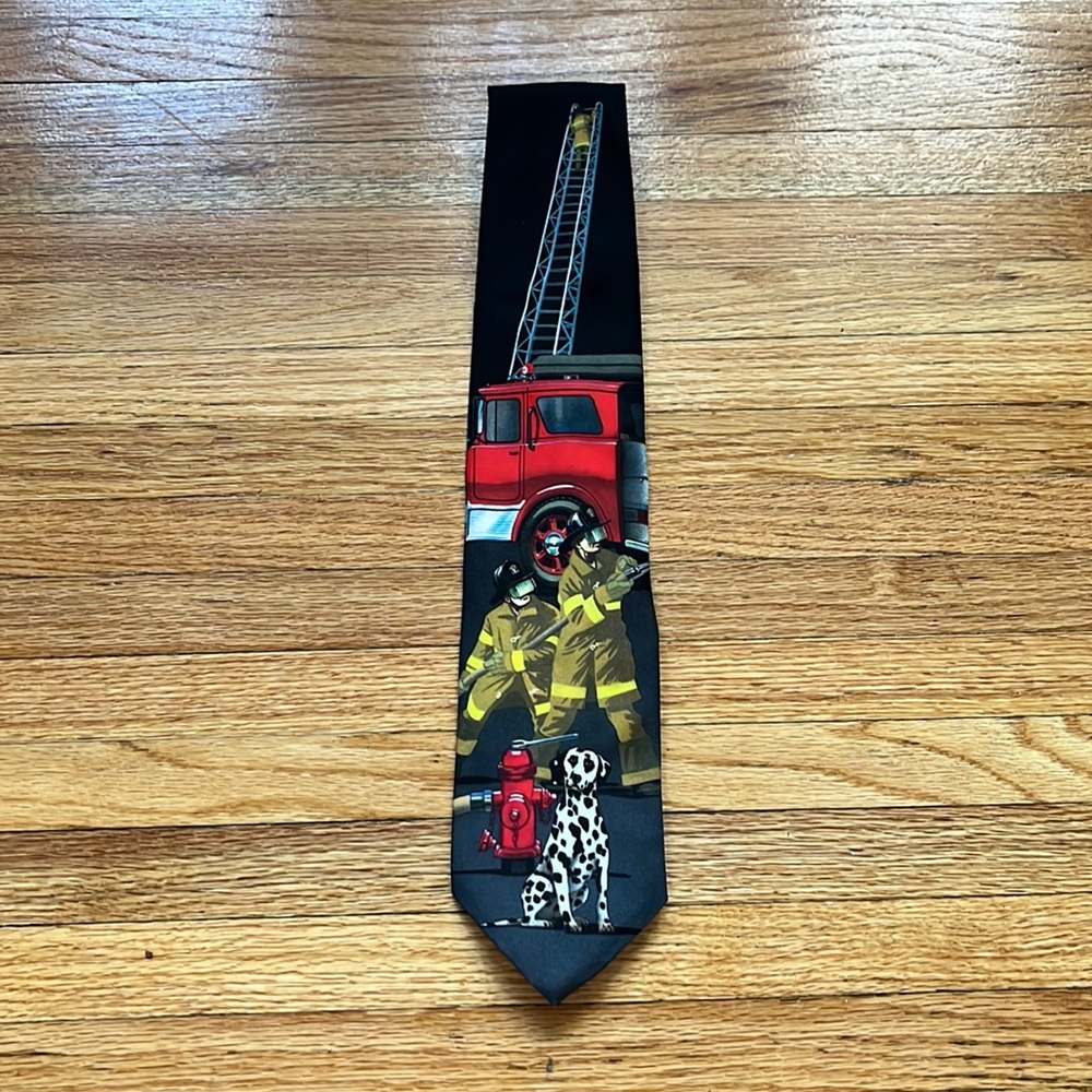 Vintage Ralph Marlin Fireman Neck Tie / 1995